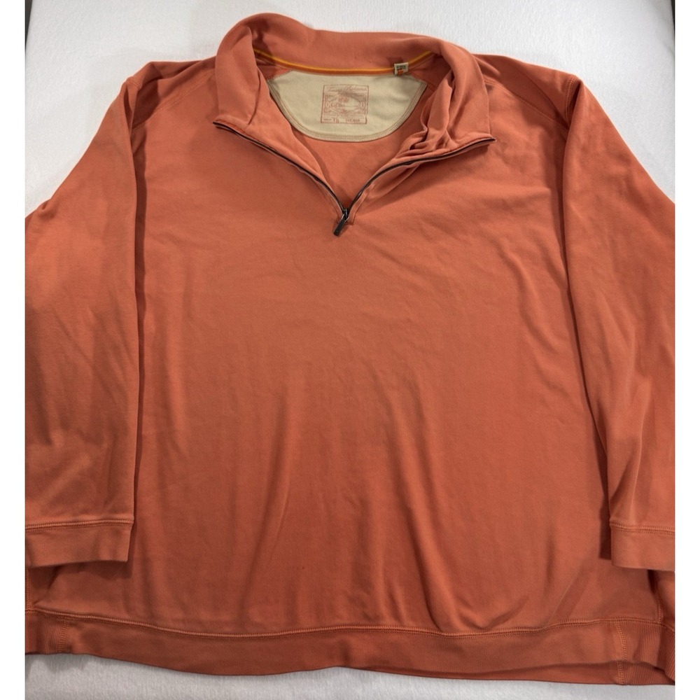 Tommy Bahama Men's 1/4 Zip Sweater Pullover Size 5XB 5XL Big Salmon Pima Cotton